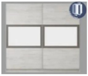 Dormitor GLOBAL108 - oak blanco/dark capucino