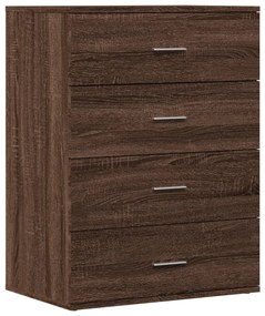 840532 vidaXL Servantă, gri sonoma, 60x39x80 cm, lemn prelucrat