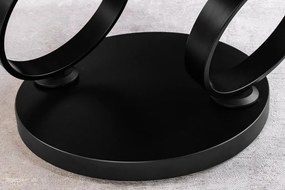 Masuta de cafea moderna cu doua blaturi rotative din ceramica DANCING RINGS 80-135cm