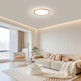 Brilagi Plafonier LED ultra-subțire pentru baie, 18 W, 230 V, Ø 30 cm, aur roz, IP54