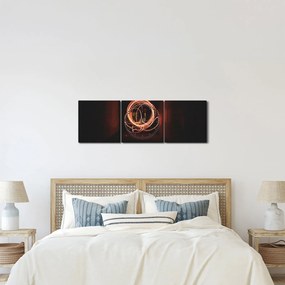 Tablou - linii în tunel (cu ceas) (90x30 cm)