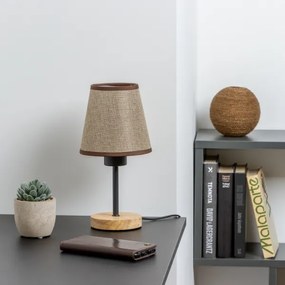 Lampă de masă Brilagi NUBILA WOOD 1xE27/25W/230V stejar/maro