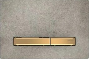 Clapeta de actionare Geberit Sigma50 aspect beton/butoane aurii