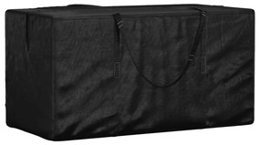 vidaXL Geantă depozitare perne grădină, negru 150x75x75 cm polietilenă