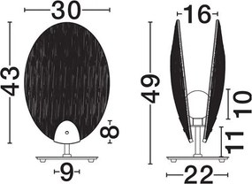 Veioza/Lampa de masa LED design decorativ SHELINA