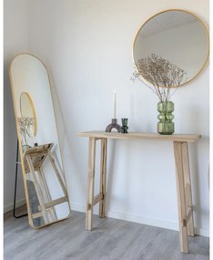 Masă consolă din lemn de tec 30x90 cm Girona – House Nordic