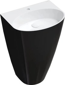 Lavoar freestanding Omnires Siena M+ negru - alb  55 cm