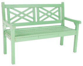 Bancă de grădină din lemn, neo mentă, 124 cm, FABLA