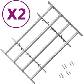 vidaXL Grilaje de siguranță ferestre, ajustabil, 2 buc., 1000-1500 mm