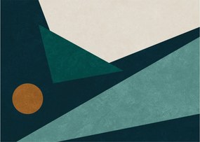 Tablou pe sticlă - Abstract cubic (70x50 cm)