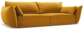 Canapea galben-muștar cu tapițerie din catifea 208 cm Vanda – Mazzini Sofas