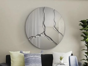 Oglinda rotunda design decorativ Surcos argintie