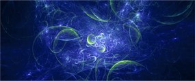 Tablou - abstracție albastră (120x50 cm)