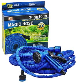 Furtun de gradina extensibil, albastru - 30m