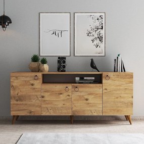 Comoda 616TNM1605, stejar, PAL melaminat, 180x45x79 cm