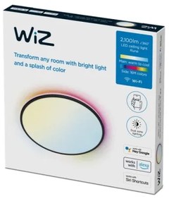 WiZ - Plafonieră LED RGBW RUNE 21W 230V negru cu Wi-Fi și dimmer