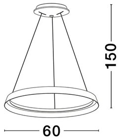 Lustra LED suspendata design modern circular ORMI brown