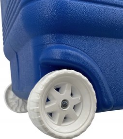 Lada frigorifica cu roti Atlantic 1008728, 45 l, Racire pasiva, 4 suporturi pentru pahare, Albastru