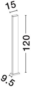 Stalp LED de exterior pentru terasa sau gradina, SASSO H-120cm
