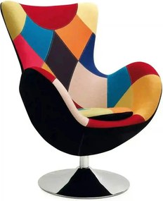 Scaun fluture BUTTERFLY, multicolor/crom, stofa/otel, 76x75x95 cm