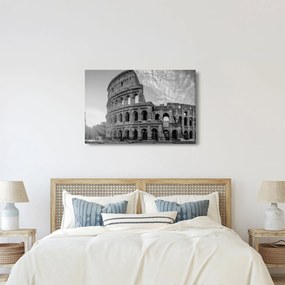 Tablou - Colosseum din Roma, alb-negru (90x60 cm)
