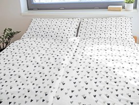 Lenjerie de pat din bumbac INIMIOARE