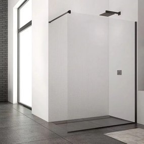 Paravan de dus tip Walk-in negru mat SanSwiss Easy 70x200 cm