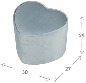 Puf pentru copii albastru deschis cu tapițerie din catifea Lil Sofa – Roba