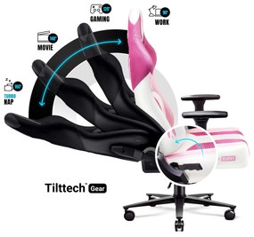 Scaun gaming din material pentru copii Diablo X-Player 2.0: Marshmallow Pink / roz, Kids Size Diablochairs