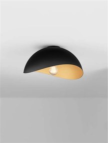 Lustra aplicata design decorativ OPSI negru/auriu D-30cm