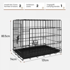 Leopet Cușcă pliabilă pentru câini 121 x 74 x 80,5 cm, XXL,