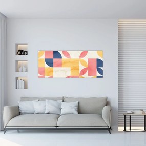 Tablou - Abstracție cu modele retro (120x50 cm)
