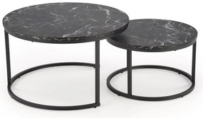 Set 2 buc. măsuțe de cafea Jacarta (negru). 1092449