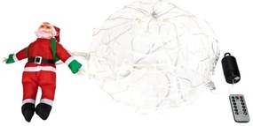 Aigostar - Decorațiune LED de exterior pentru Crăciun, 3xAA, IP44, Moș Crăciun