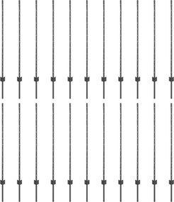 vidaXL Stâlp de gard. 22 pcs Gri 160 cm Oțel