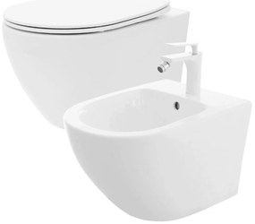 Vas WC Carlo Flat Mini Rimless + Bideu Carlo Mini