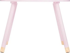 Masuta copii, din lemn, roz, inaltime 43 cm