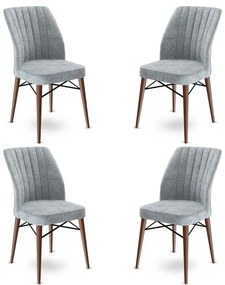 Set de scaune de sufragerie Flex Grey and Brown, 4buc.