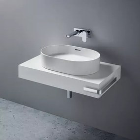 Blat pentru lavoar Ideal Standard Adapto fara decupaj alb lucios 85 cm