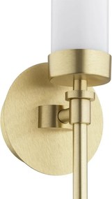 Aplica de perete stil elegant PRESTON alama/sticla opal