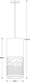 Lucide 13451/01/31 - Lustră pe cablu SINAN 1xE27/40W/230V