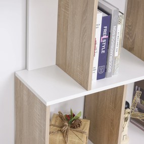 HOMCOM Bibliotecă din Lemn cu 3 Rafturi, Dimensiuni 100x30x124cm, Design Elegant pentru Organizare și Depozitare | AOSOM România