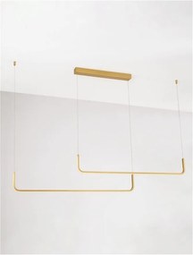 Lustra LED suspendata liniara Strita auriu
