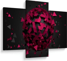 Tablou cu abstracție 3D (90x60 cm)