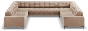 Coltar 9 locuri Bali velvet/picioare negre – L327 x l256 x h75