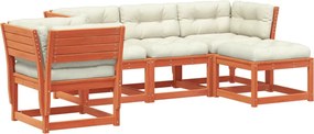 vidaXL Set mobilier de grădină cu perne, 5 piese, lemn masiv de pin