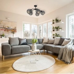 Lustră aplicată SOFIA 5xE27/60W/230V negru