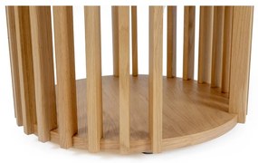Măsuță auxiliară din lemn de stejar Woodman Drum, ø 53 cm
