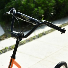 HOMCOM Kinderroller ab 5 jahre Trotinetă Tretinoter Cityroller Copii Scooter Kickboard cu Roți Gonflabile16/12 Inch Portocaliu 135 x 58 x 88-94 cm | Aosom Romania