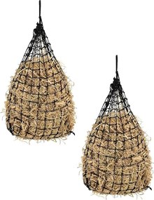 vidaXL Plase pentru fân, 2 buc, negru, rotunde, 100x100 cm PP